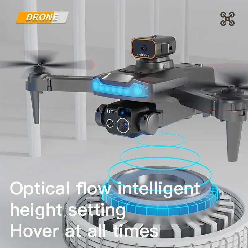 Składany dron z podwójną kamerą 8K HD do fotografii lotniczej, ze stabilizacją wideo, kompaktowy quadrocopter podróżny | Sansoti