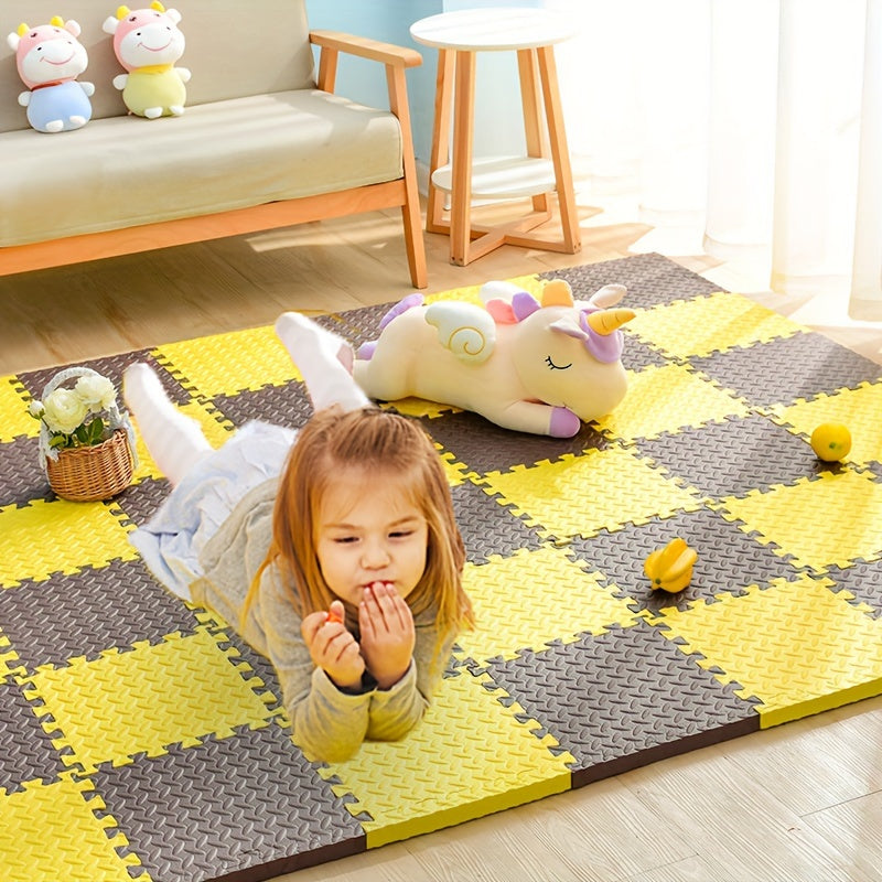 Gekleurde Puzzelmatten voor Kinderen 30x30cm - Set van 10 EVA Schuimtegels | Sansoti