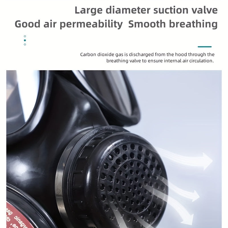 Volgelaatsgasmasker met 40mm Actief Koolfilter voor Optimale Bescherming tegen Chemische Stoffen en Stof | Sansoti