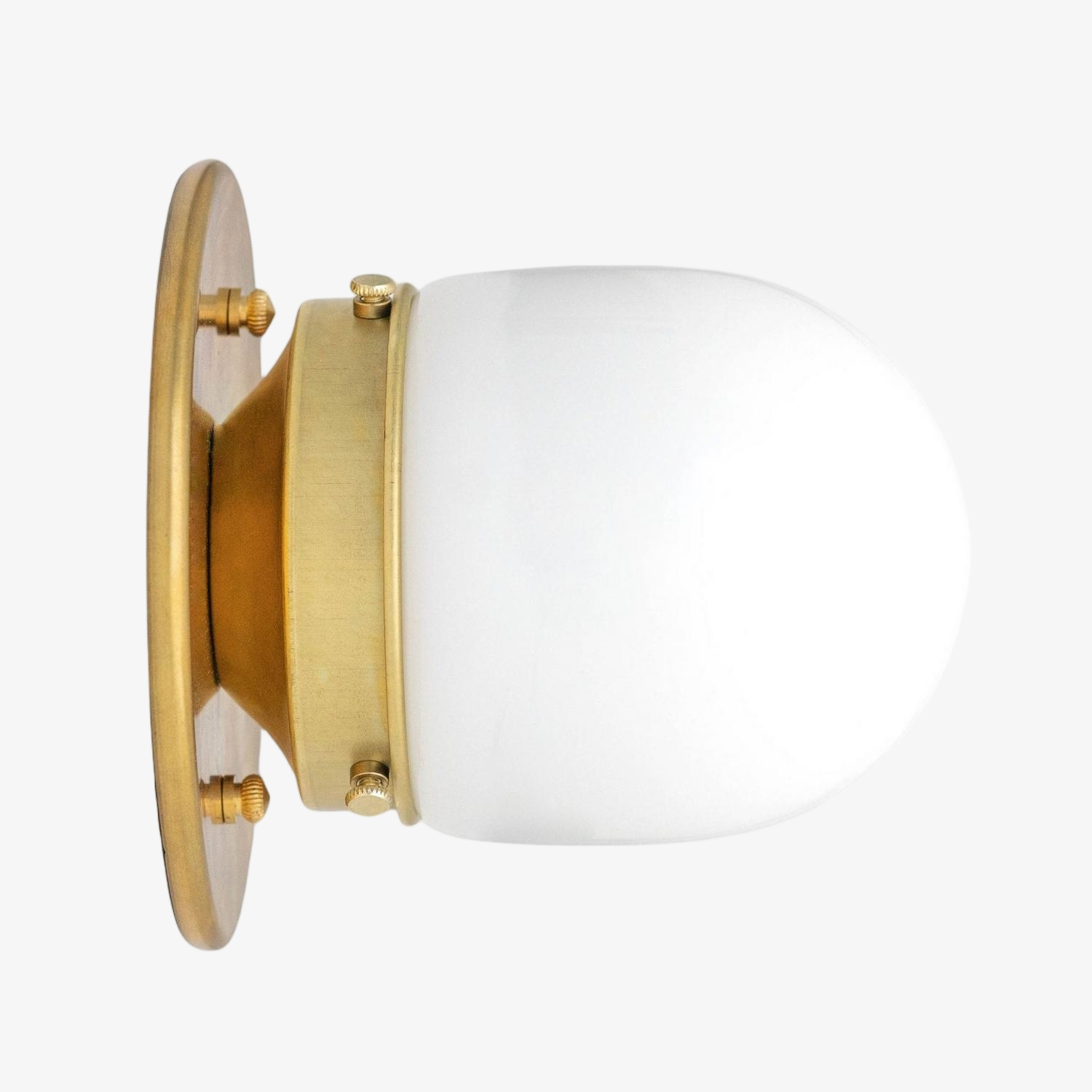 Opaal Glazen Wandlamp & Plafondlamp Dubbelfunctie Modern Design Messing | Sansoti
