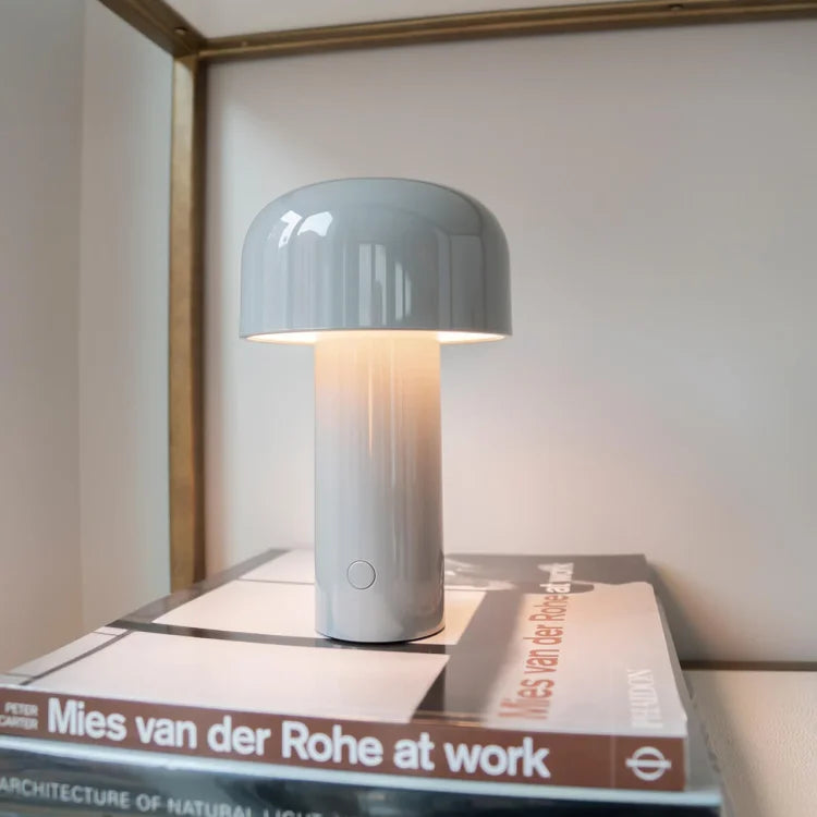 Paddenstoel Tafellamp Oplaadbaar | Draadloze LED Sfeerverlichting met Dimfunctie voor Binnen & Buiten | Sansoti
