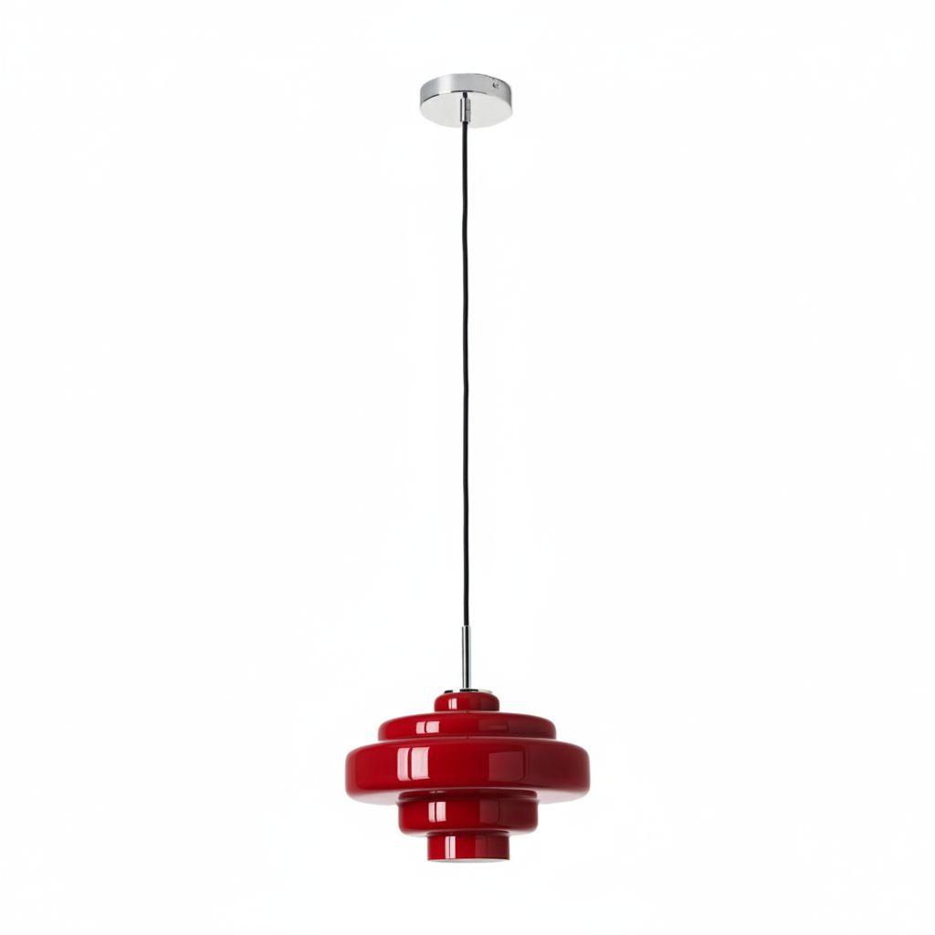 Gekleurde Glazen Hanglamp met Verstelbare Ophanging – Moderne Lichtpunt voor Eetkamer Keuken Woonkamer | Sansoti