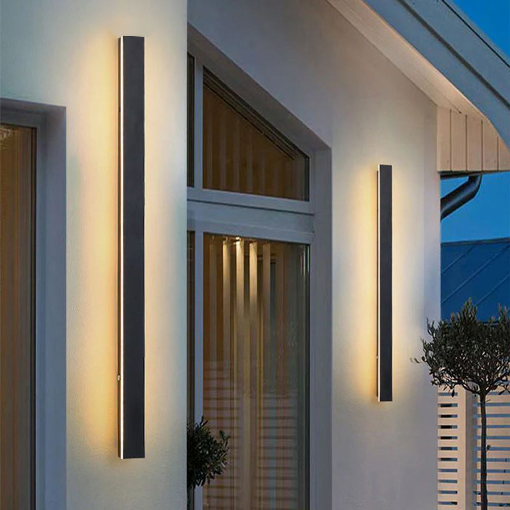 Außenlampe Wandleuchte LED Schwarz Aluminium IP65 30-200cm Modern | Restfield
