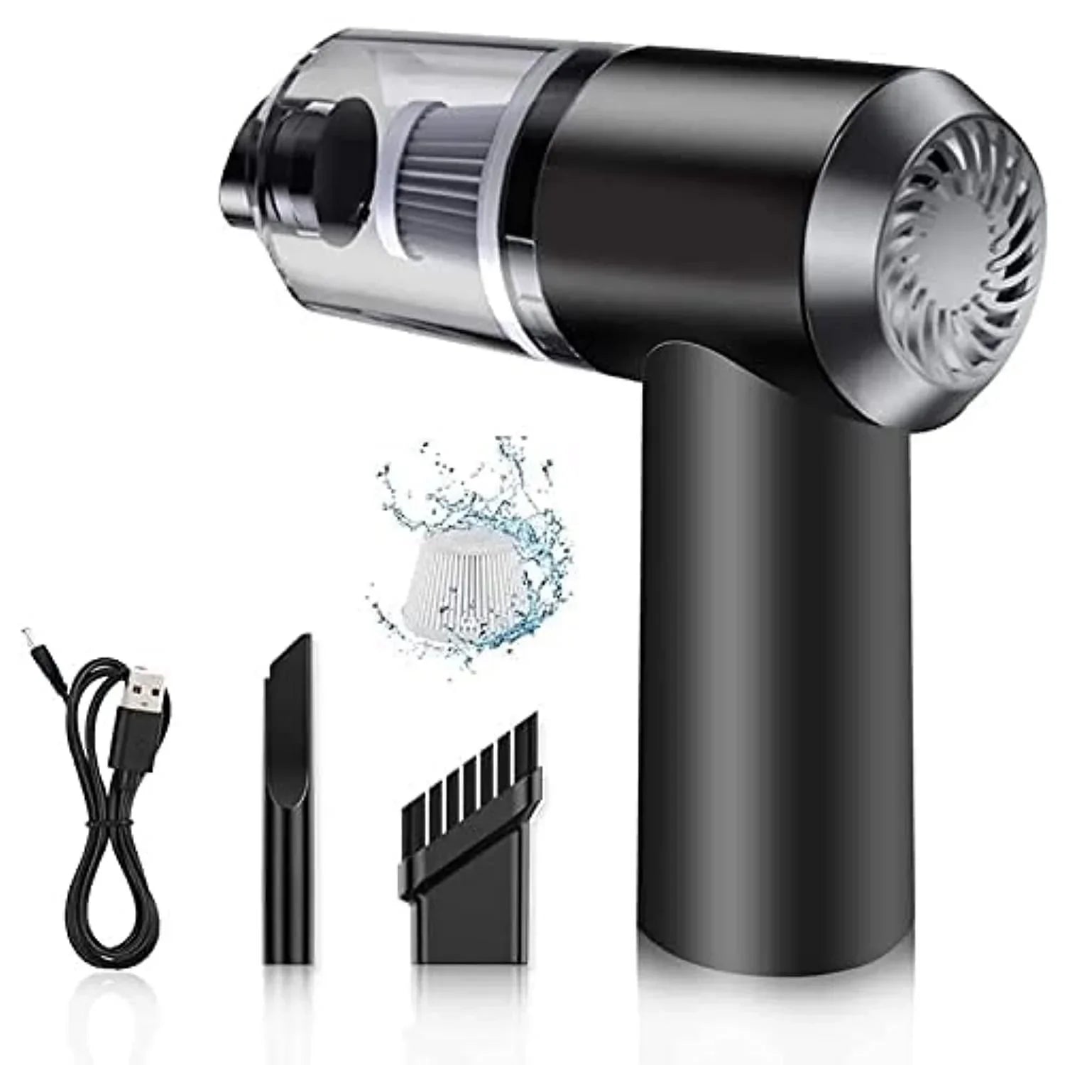 Draadloze Handstofzuiger Compact Mini Stofzuiger voor Bureau Auto en Thuis Oplaadbaar Klein Opbergbaar USB Tafelzuiger Autostofzuiger | Sansoti