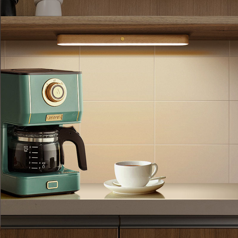 Draadloze Magnetische Wandlamp LED Verstelbaar Oplaadbaar Houtlook Sfeerverlichting Slaapkamer Keuken Woonkamer | Sansoti