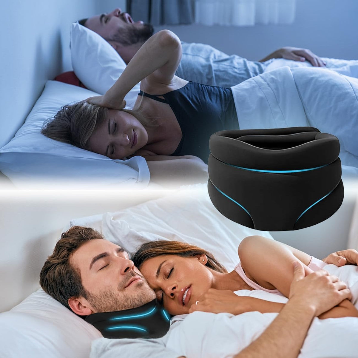Oreiller avec soutien cervical réglable pour dormir plus sereinement et réduire les tensions du cou, pour hommes et femmes, confortable et ergonomique | Sansoti