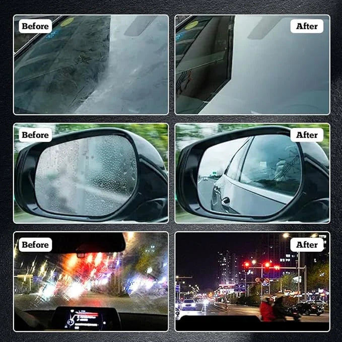 Car Window Cleaner for Grease-Free Clear View – Sponge with Hydrophobic Coating | Sansoti