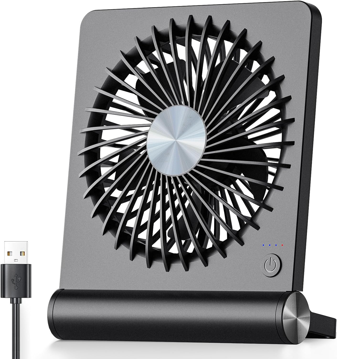 Ventilateur de Table USB 3 Vitesses Silencieux Bureau Chambre Compact Noir Mini Ventilateur Bureau Été | Restfield