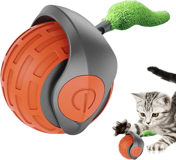 Interactieve Kattenspeelbal met Bewegingssensor en Veer – Autonoom Speelgoed | Sansoti