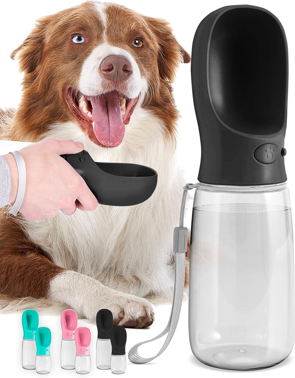 Draagbare Drinkfles voor Honden 550ml met Geïntegreerde Drinkbak BPA-Vrij Lekvrij Wandelen Outdoor Reizen | Sansoti