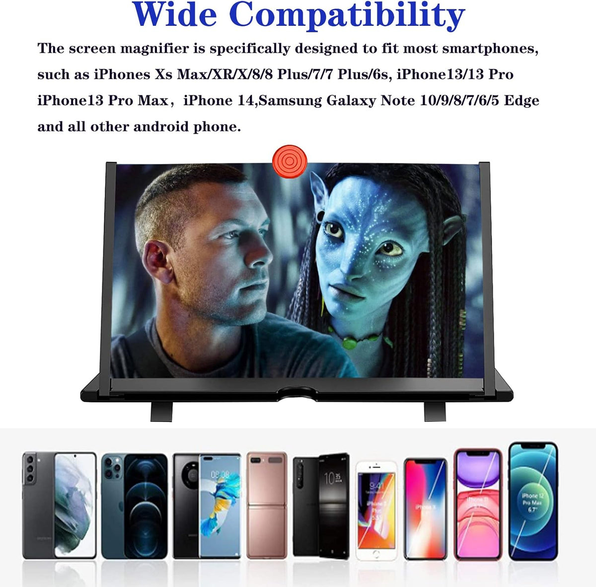 Phone Screen Magnifier 40cm HD Acrylic Lens System for Movies Series Gaming Foldable Portable Home Cinema | Sansoti