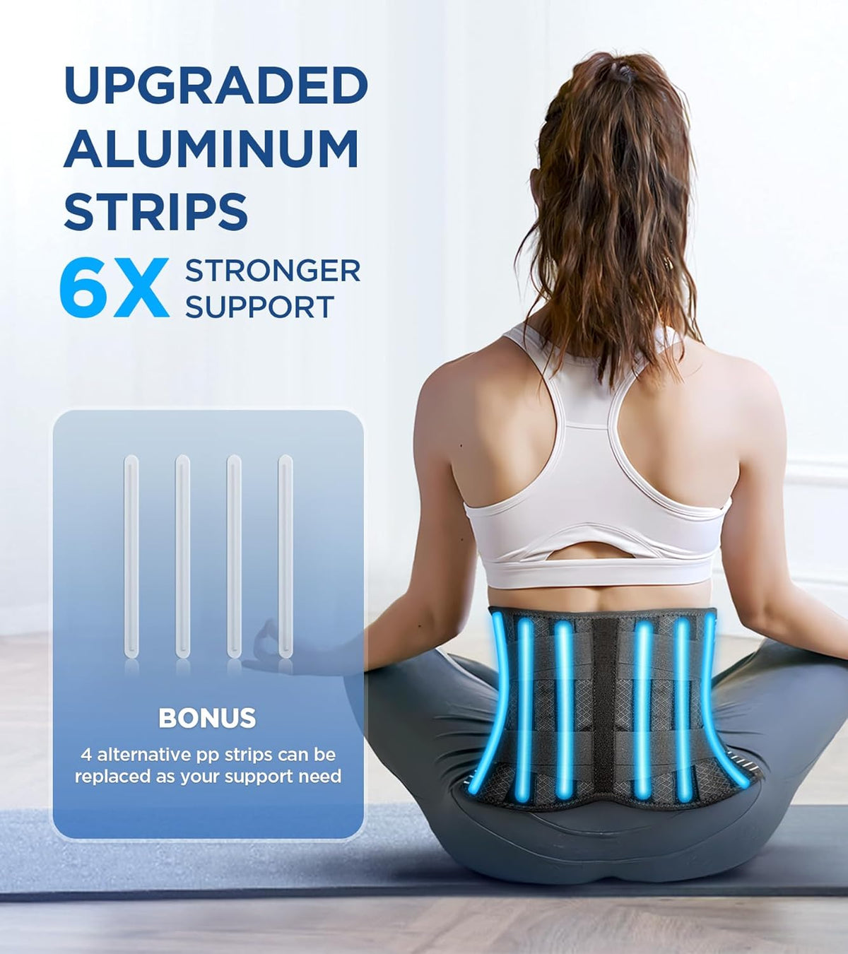 Lumbale Rückenstützbandage mit 3D-Massage, anatomisch, verstellbar und komfortabel für Sport, Fitness und den täglichen Gebrauch | Sansoti