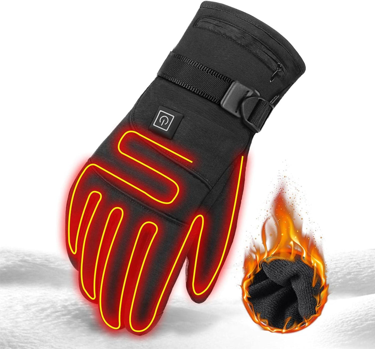 Beheizte Handschuhe mit Thermoheizung, wasserdicht, Touchscreen, für Winter, Skifahren, Outdoor und Wandern | Sansoti