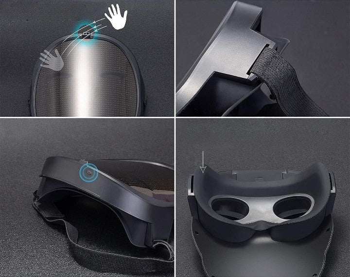 Interactive LED mask with app control, gesture recognition, and light effects for parties, events, and Carnival | Sansoti