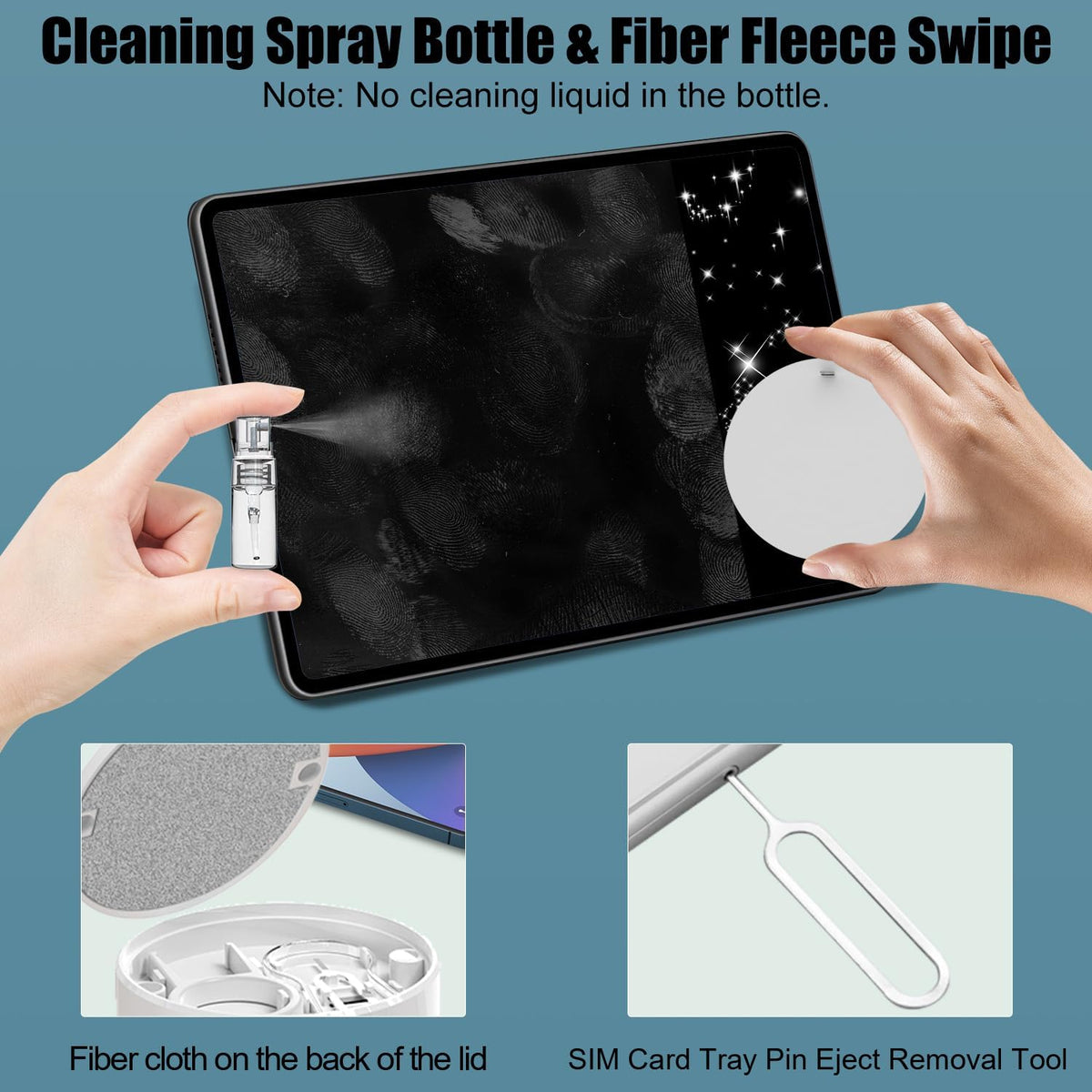 20-piece Cleaning Kit for Keyboards, Earbuds, and Devices with Precision Brushes and Spray Bottle | Sansoti