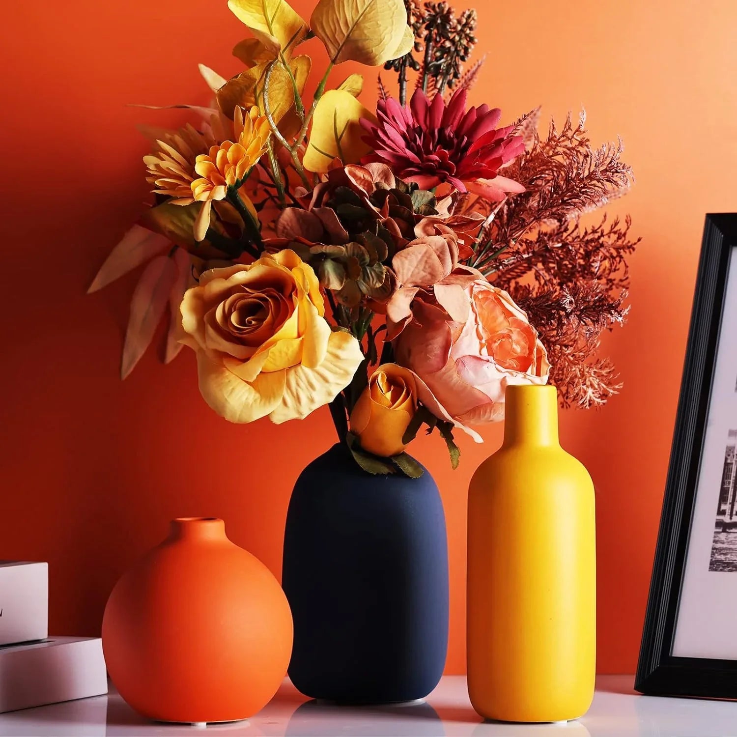 Scandinavische Keramische Vaas Handbeschilderd Modern Decoratief Wonen | Sansoti
