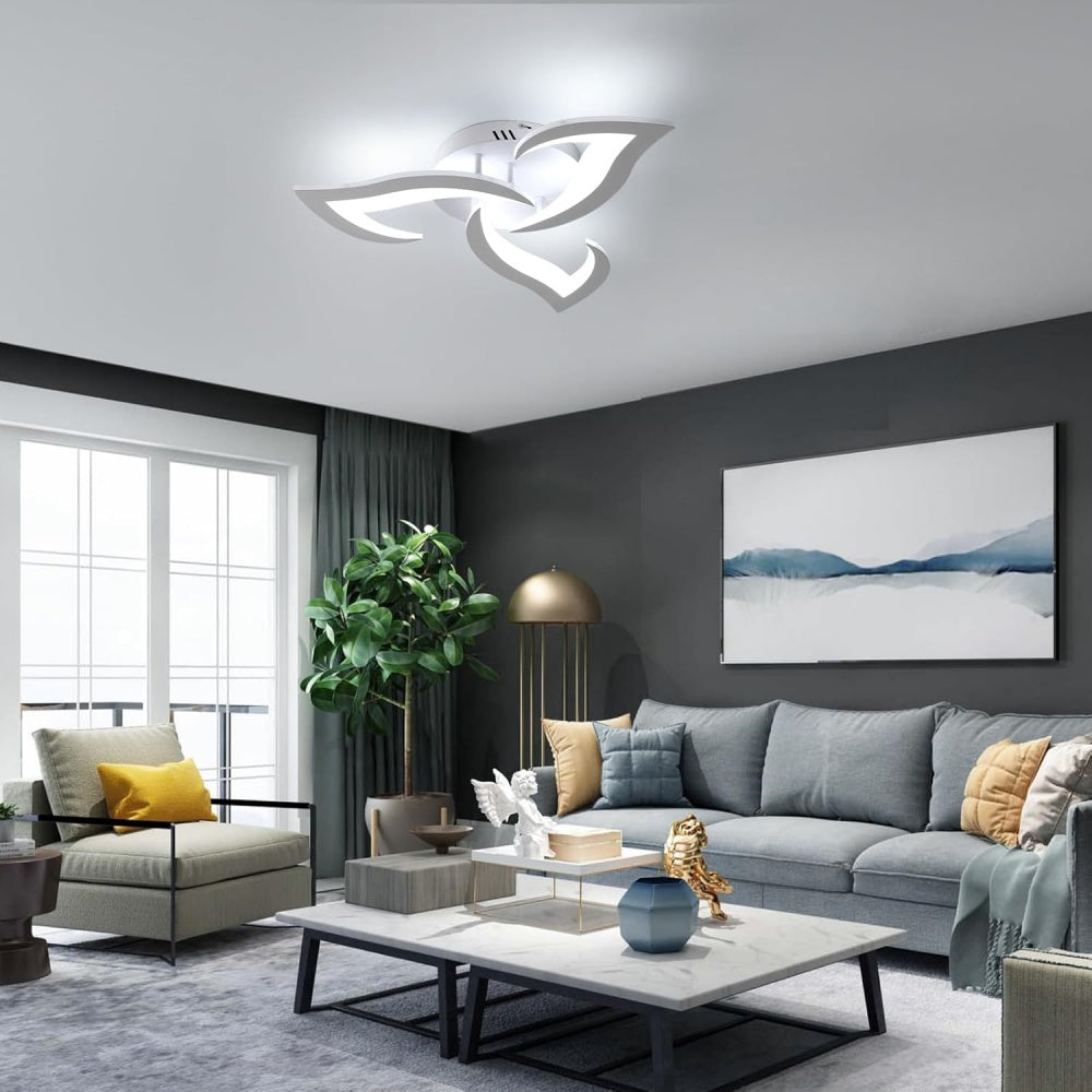 Lovela Flower Deckenleuchte LED 3200 Lumen Schwarz Wohnzimmer Schlafzimmer Design Deckenleuchte modern | Restfield