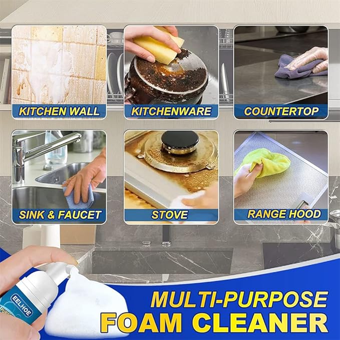 Universal Foam Cleaner for Multiple Surfaces – Powerful Degreaser for Kitchen and Home | Sansoti