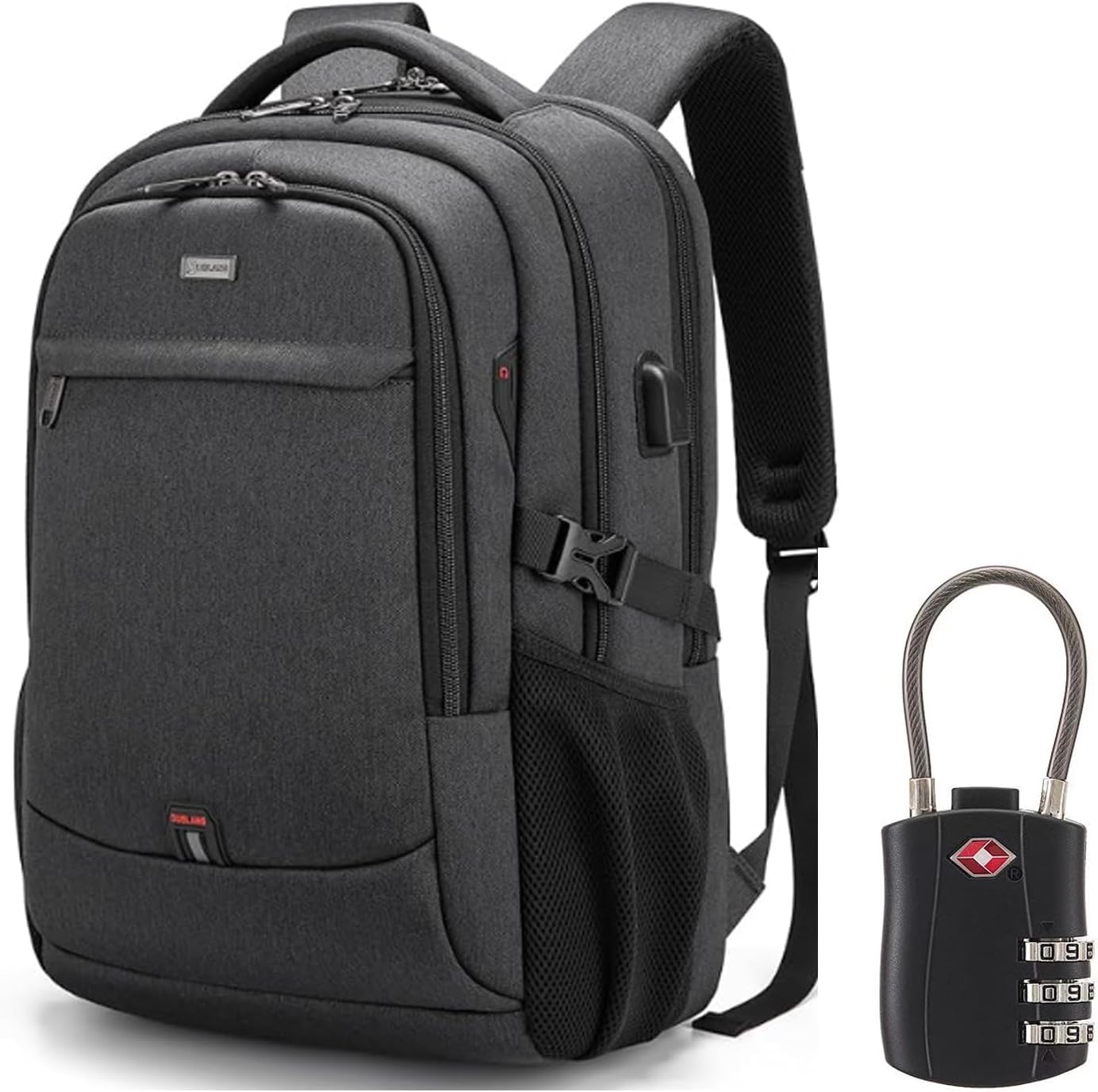Waterdichte Laptoprugzak met USB-Oplaadpoort en Georganiseerde Vakken voor Dagelijks Werk en Reizen 33-43cm | Sansoti