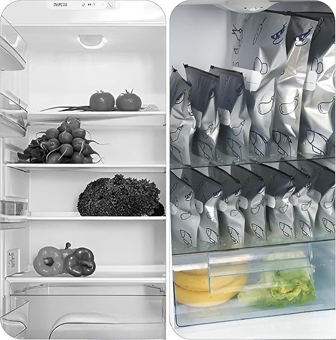 Herbruikbare Vershoudzakken met Zip-Sluiting Aluminium 20 Stuks Set voor Groenten Fruit Snacks Koelkast | Sansoti