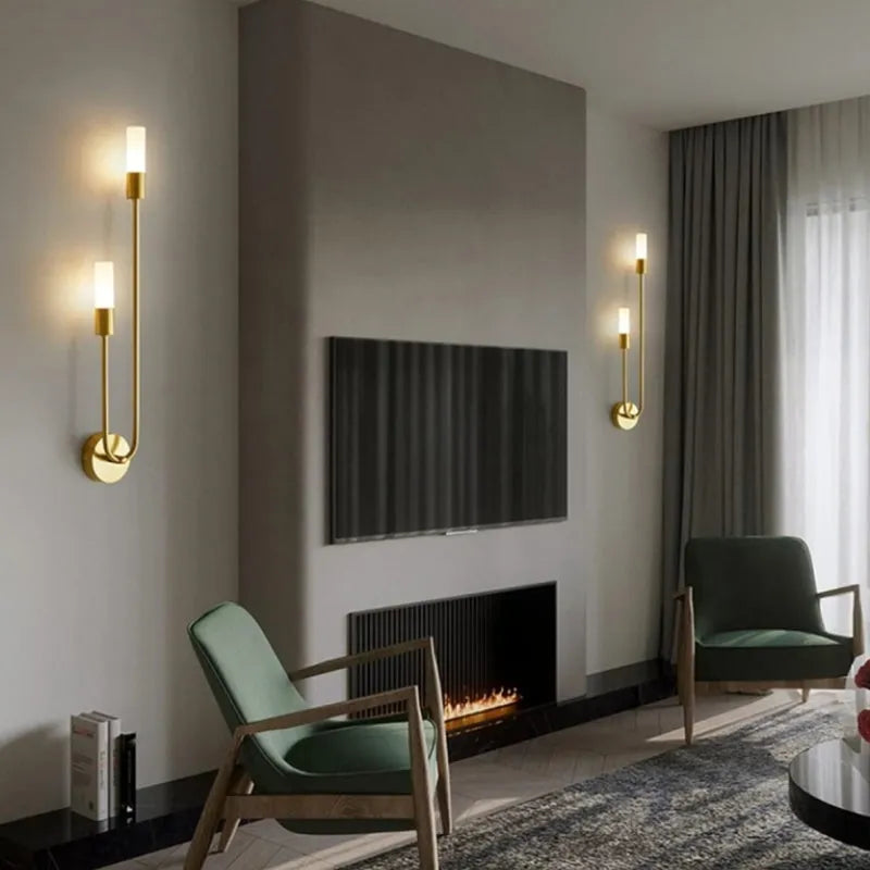 Wandleuchte Metall Gold Acrylschirm 1 Lampe Wohnzimmer Schlafzimmer Flur Warmes Licht Zeitgemäßes Design Wandleuchte | Sansoti