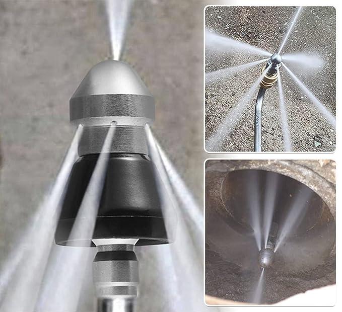 Hogedruk Afvoerreinigers-Sproeikop 1/2"-3/4" met Achterwaartse Waterjets voor Verstopte Leidingen | Sansoti