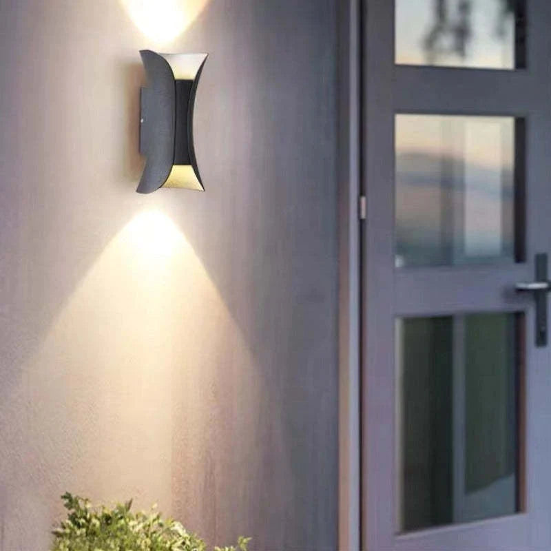 Applique Murale Extérieure Métal Noir Blanc LED Design Moderne Jardin Terrasse Entrée Façade Ambiance | Restfield