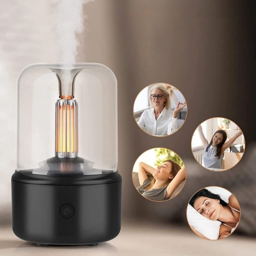 Luchtbevochtiger Ultrasoon Compact 120ml Met LED Verlichting Aroma Diffuser | Sansoti