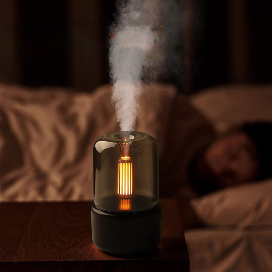 Luchtbevochtiger Ultrasoon Compact 120ml Met LED Verlichting Aroma Diffuser | Sansoti