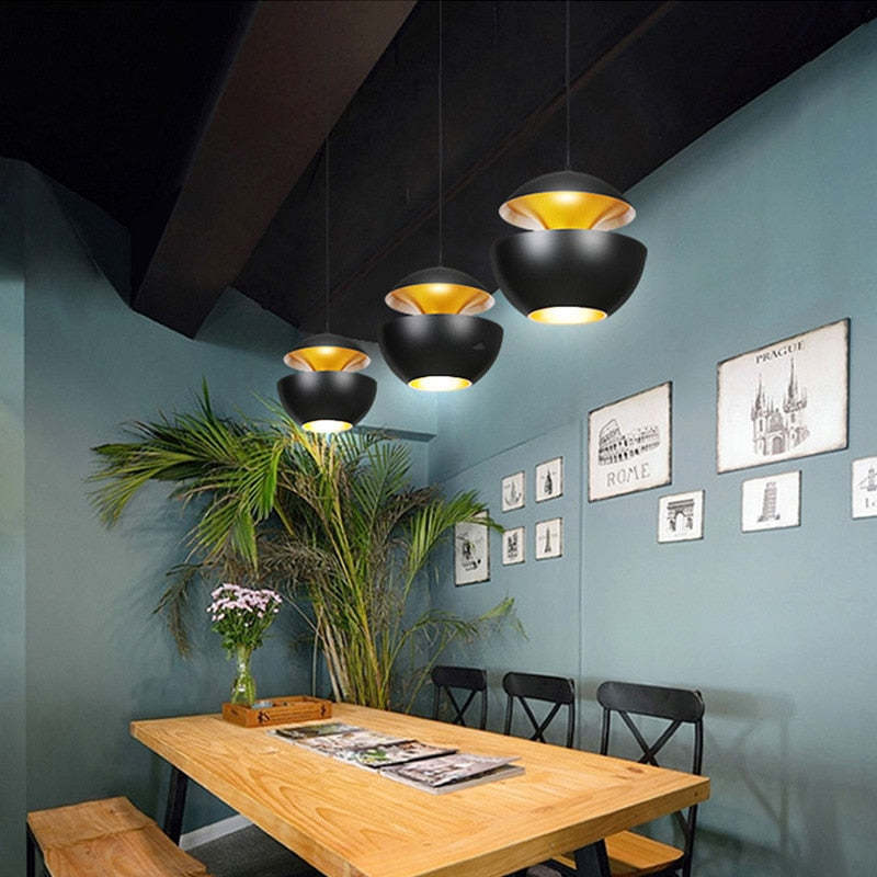 Elegante LED Plafondlamp Zwart-Wit Modern Design Rond Aluminium Eethoek Slaapkamer Woonkamer Warm Dimbaar Licht Scandinavisch Interieur Stijlvol | Sansoti