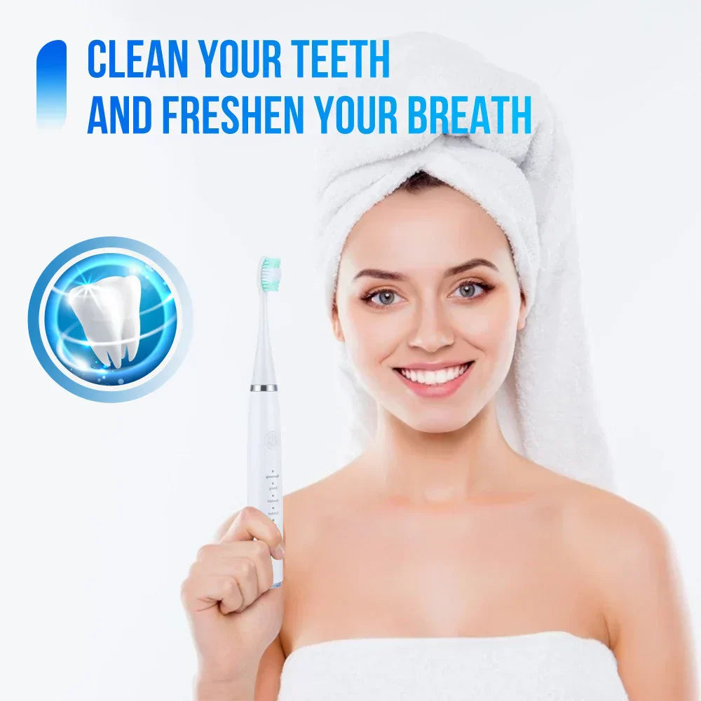Brosse à dents électrique sonique avec plusieurs modes de brossage et têtes interchangeables pour soins bucco-dentaires quotidiens | Restfield