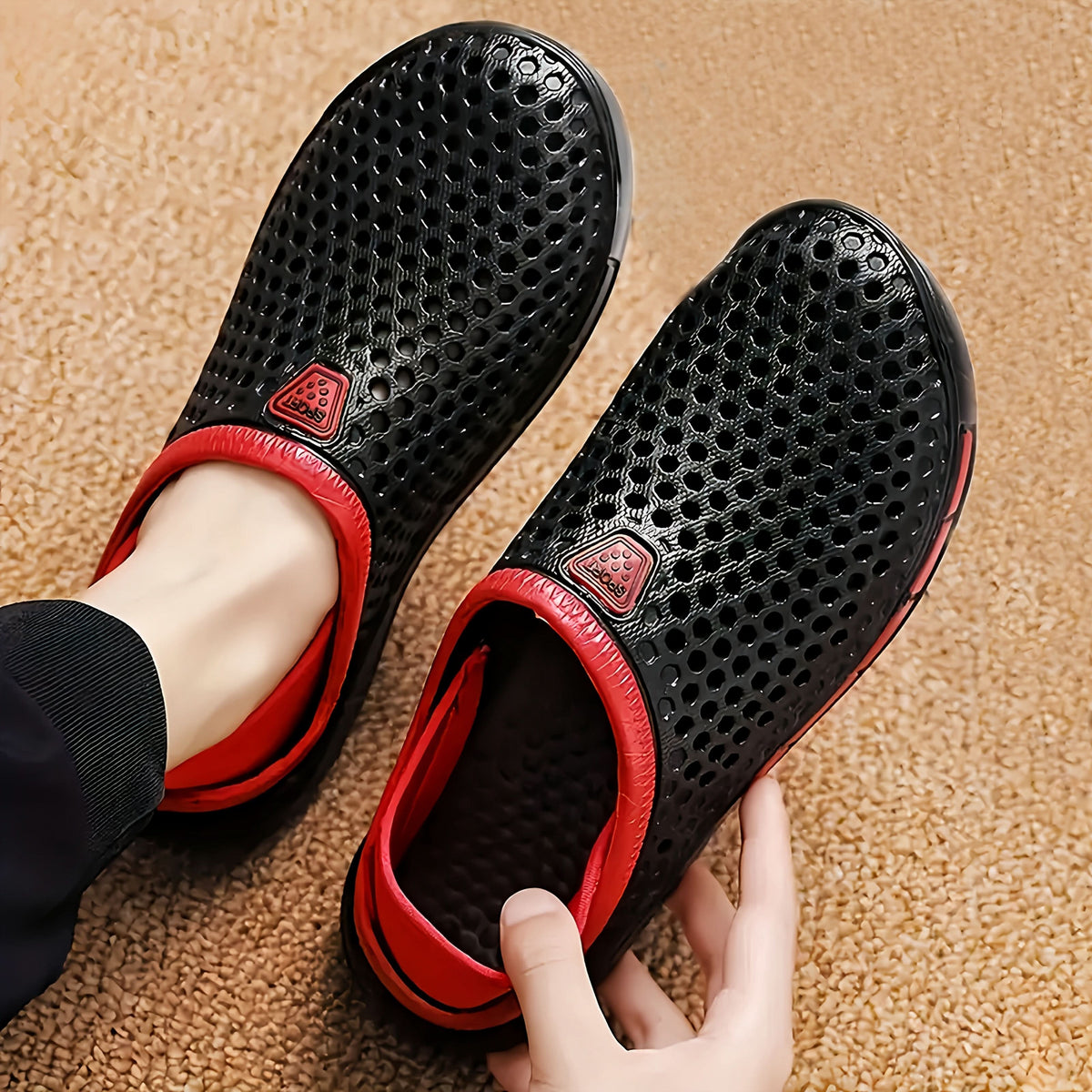 Outdoor-Sandalen für Herren, wasserdicht, zum Wandern, für den Strand und Trekking, atmungsaktiv, sportliche Sommer-Sandalen, bequem und rutschfest | Sansoti