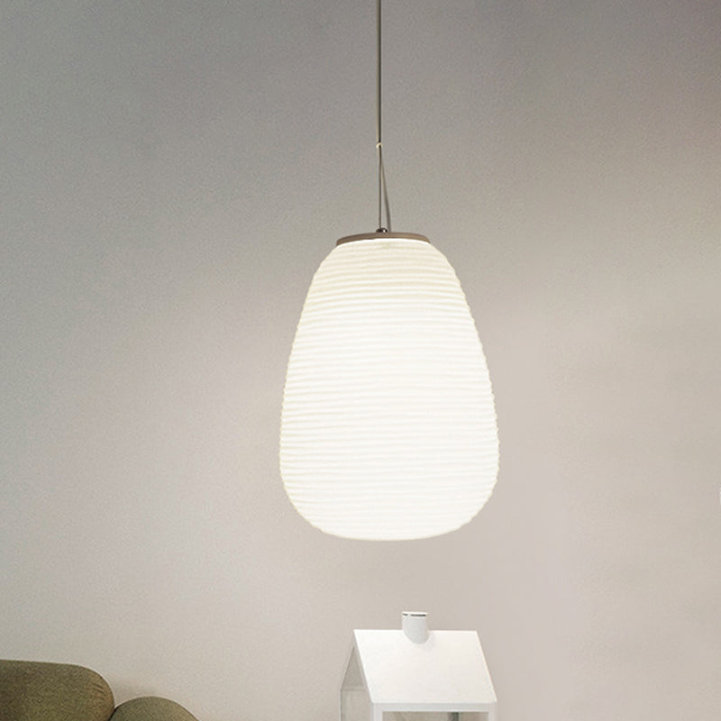Moderne Hängeleuchte mit geriffeltem Glas — Skandinavisches Design | Sansoti