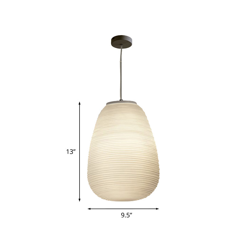 Moderne Hängeleuchte mit geriffeltem Glas — Skandinavisches Design | Sansoti