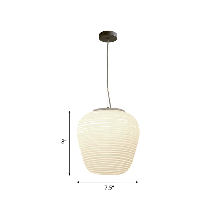 Moderne Hängeleuchte mit geriffeltem Glas — Skandinavisches Design | Sansoti