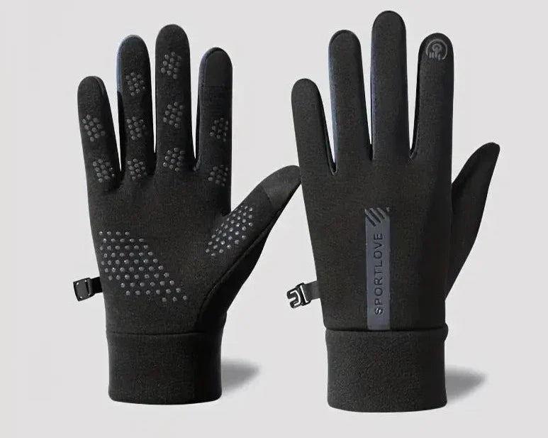 Thermische Handschoenen met Touchscreen en Antislip Grip voor Outdoor Activiteiten Winter Zwart Grijs | Sansoti