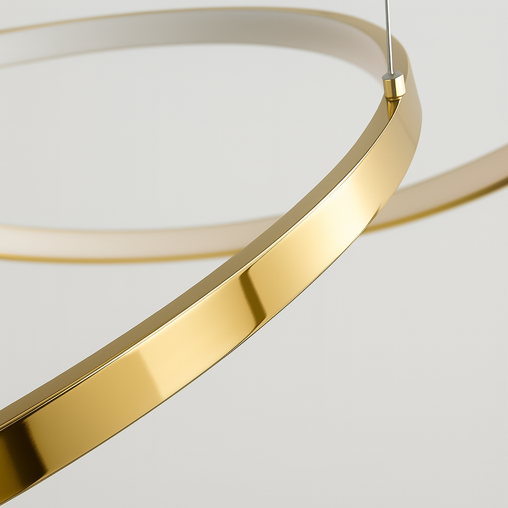 LED Kroonluchter Ringen Dimbaar RVS Goud Of Zwart 3 Tot 8 Elementen | Sansoti