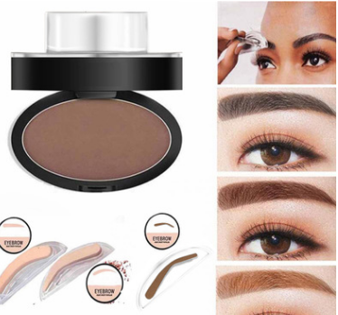 Wenkbrauwstempel Set met Poeder – Waterbestendig – Natuurlijke Finish – 3 Vormen – 3 Kleuren – Perfect voor Dagelijks Gebruik – Snelle Make-up Oplossing | Sansoti
