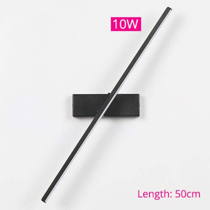 Modern LED Wall Light, Adjustable, Black and White, 30-50 cm, Accent Lighting for Hallway, Bedroom and Living Room | Sansoti
