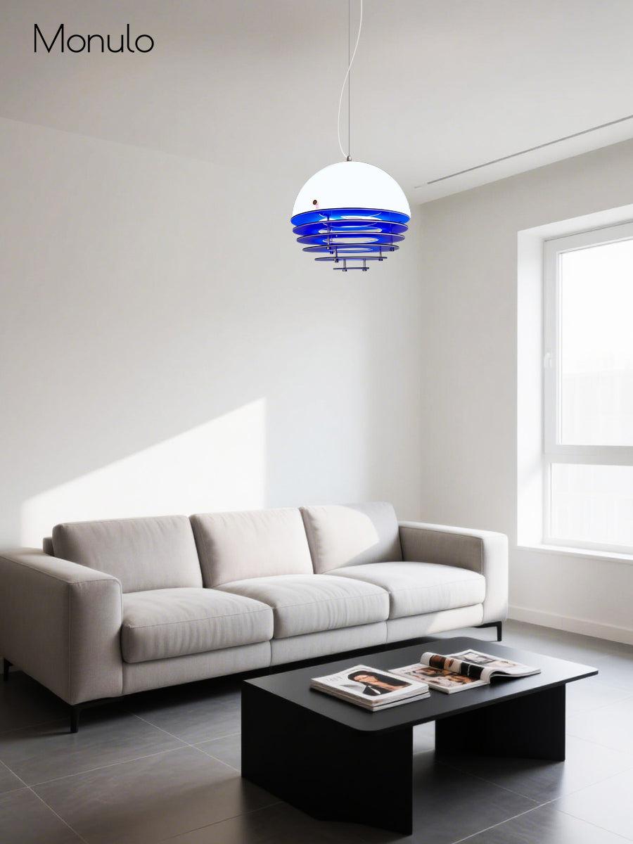 Stijlvolle Hanglamp Bauhaus Design Oranje-Wit Sfeerverlichting voor Moderne Interieurs | Sansoti