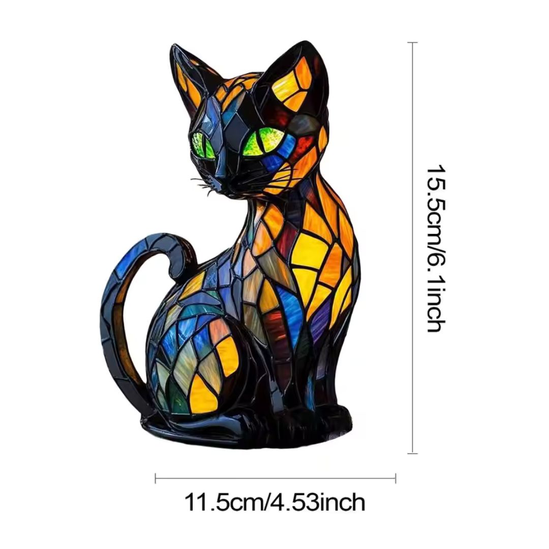 Handgemaakte Katten Tafellamp met Warm Licht — Decoratieve Kattenlamp voor Woonkamer Slaapkamer Nachtkastje — Scandinavisch Geïnspireerd Design | Sansoti