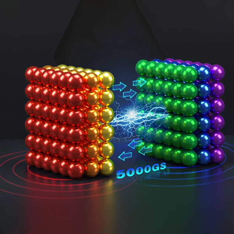 Magnetic Ball Set 216 Pieces Creative Construction Toy Multiple Colors Stress Relief Focus Concentration | Sansoti