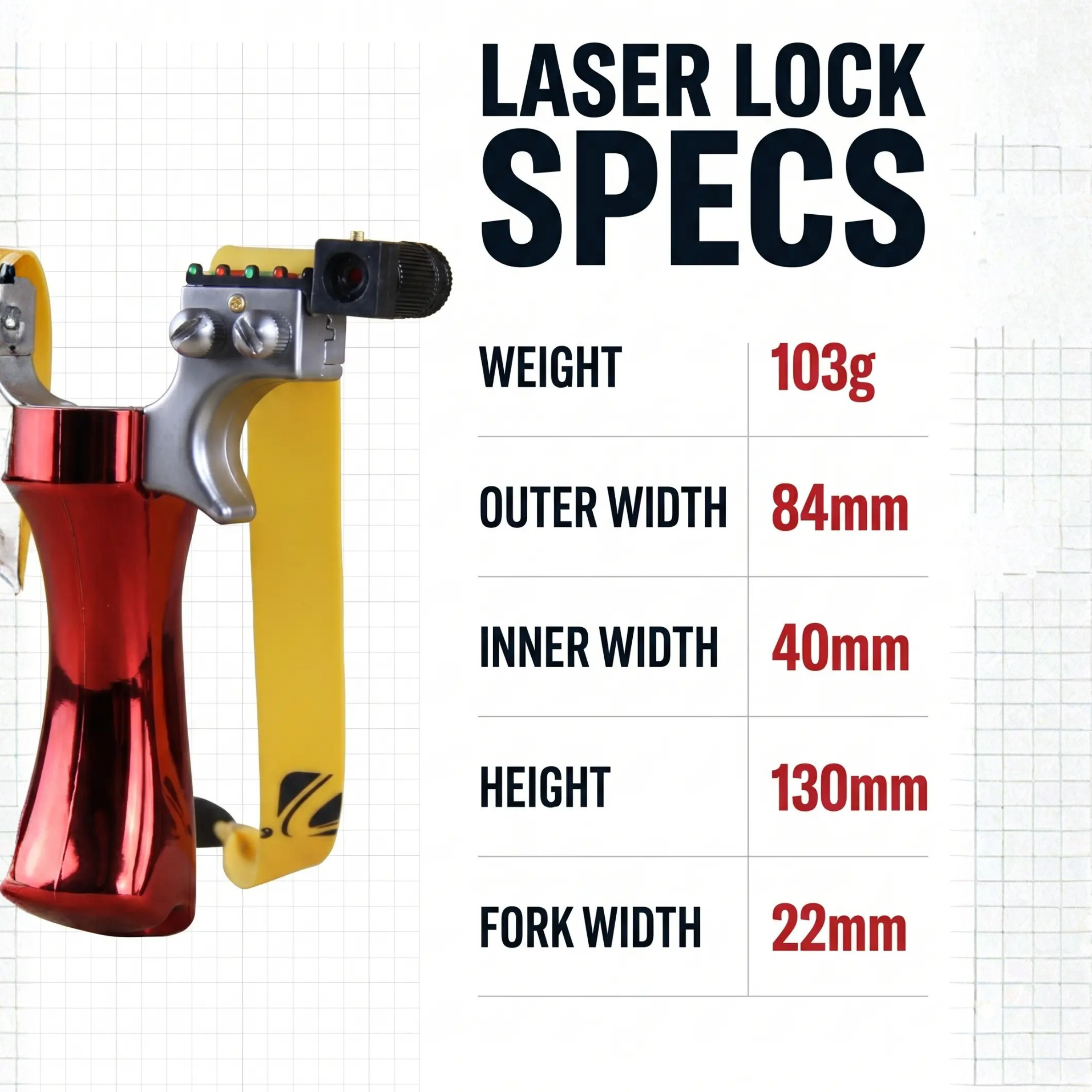 Precision Slingshot with Integrated Laser Sight and Infrared Level for Sports and Outdoor | Sansoti