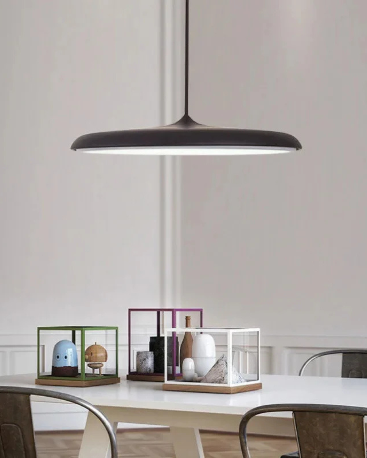 Ronde Hanglamp met Zachte Lichtverspreiding Zwart Grijs Groen Roze Wit Oranje ø25cm ø40cm Modern Scandinavisch Design voor Eetkamer Woonkamer Werkplek | Sansoti