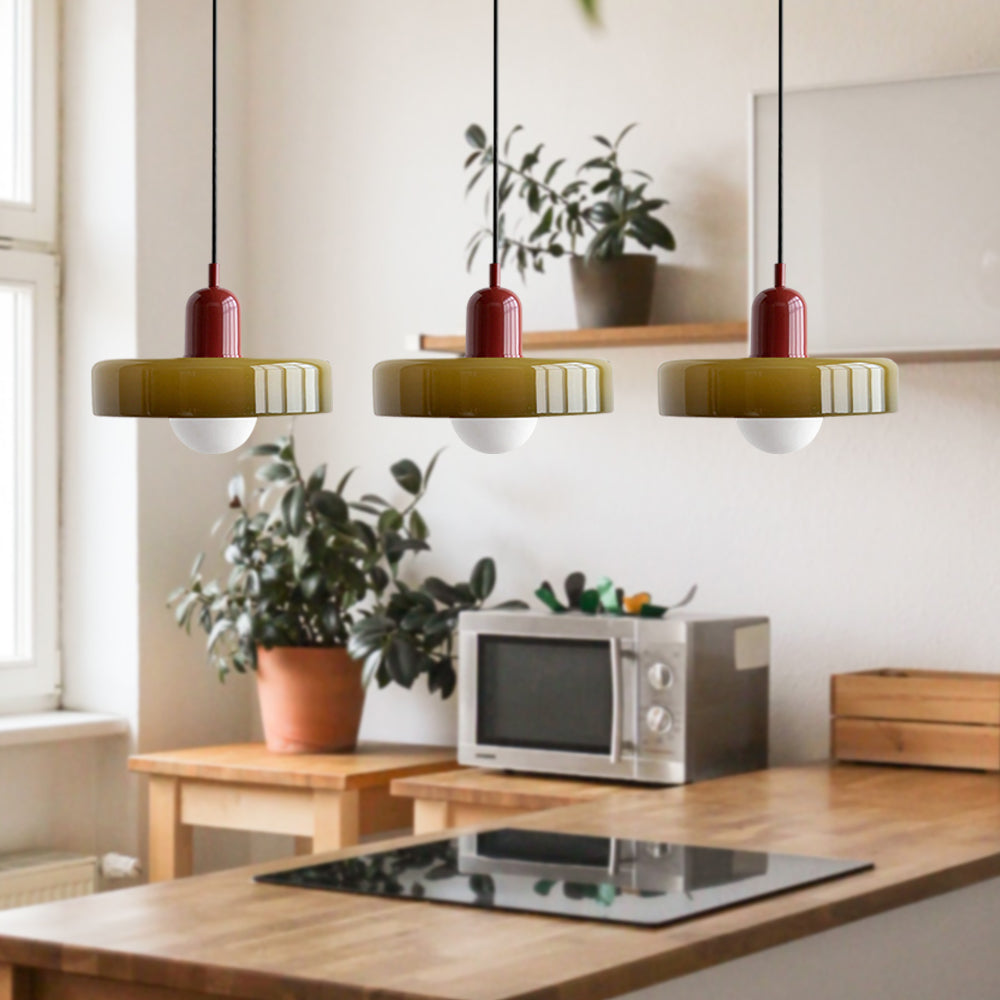 Luccon Triple Hanglamp Glas G9 Retro Kleuren Eettafel Woonkamer Design Verlichting Meerlamp | Sansoti