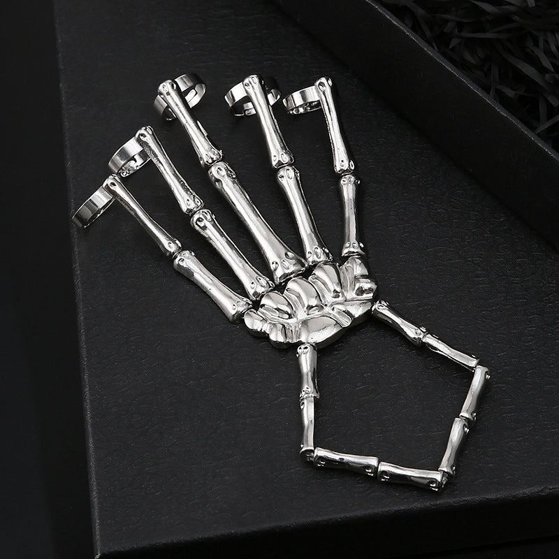 Skelet Handketting Metaal Halloween Accessoire Gothic Sieraad Cosplay Party Decoratie Feest Kostuum Armband | Sansoti