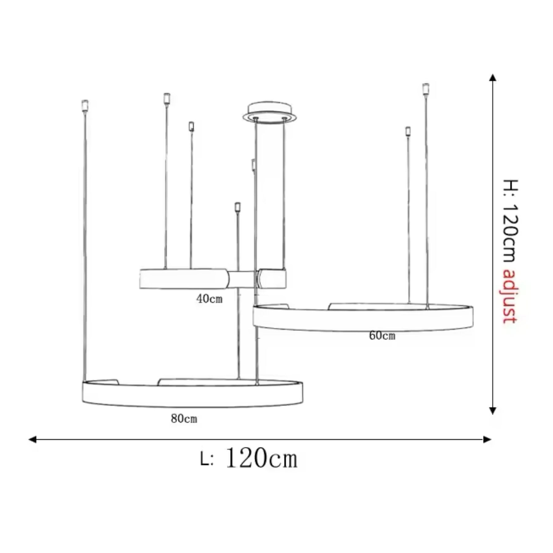 Runde LED-Hängeleuchte Verschiedene Größen Esstisch Wohnzimmer Design Ringlampe Modern | Restfield