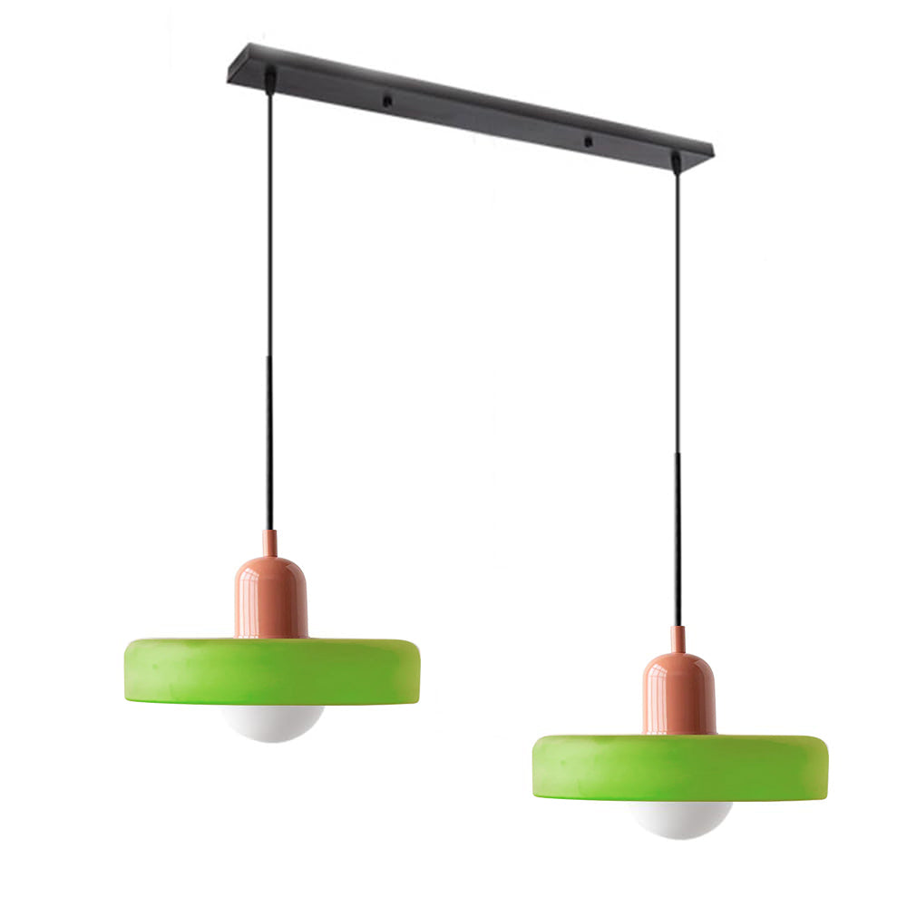 Luccon Doppelte Hängeleuchte Glas G9 35 cm Modern Esstisch Wohnzimmer Design Beleuchtung | Restfield