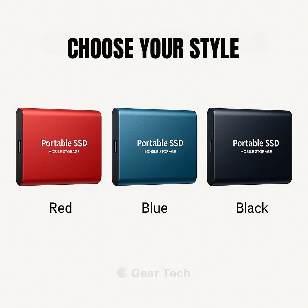 Externe SSD Harde Schijf 500 GB tot 32 TB USB 3.0 Draagbare Opslag Zwart Rood Blauw | Sansoti