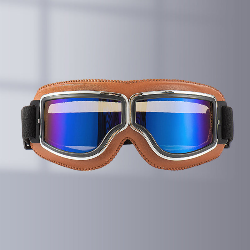 Retro Motorgoggles met Beschermglazen en Verstelbare Band | Sansoti